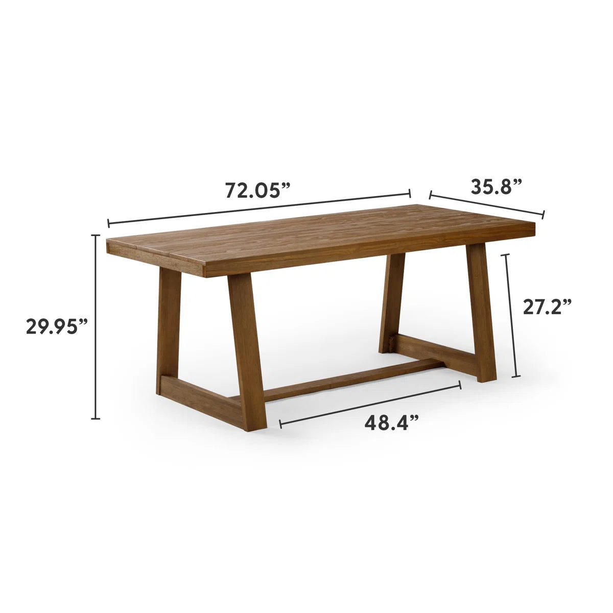 Linzy Pine Solid Wood Dining Table